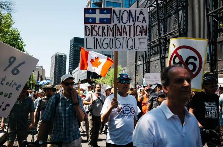 Thousands protest in Montreal against Bill 96