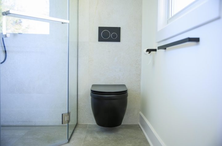 Opt for the elegance of a black toilet