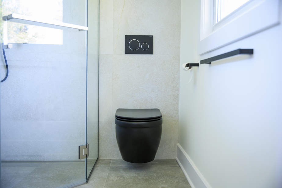 Opt for the elegance of a black toilet