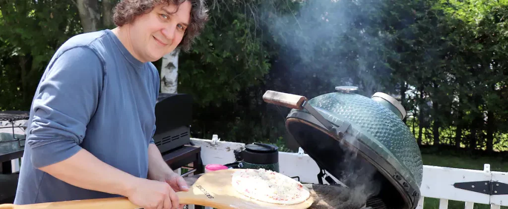 Crazy about BBQ: He loves the Big Green Egg