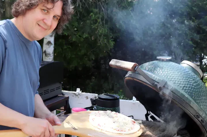 Crazy about BBQ: He loves the Big Green Egg