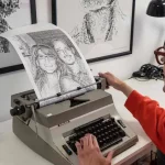[PHOTOS] He draws portraits and memorials… with typewriters!