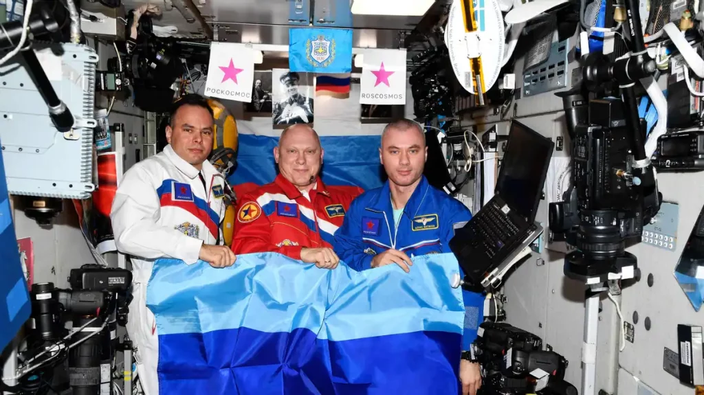Russia has deployed the flags of separatist regions of Ukraine in space