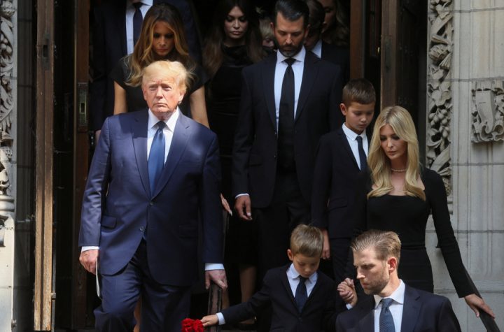 The Trump family bid farewell to Ivana at the funeral in New York