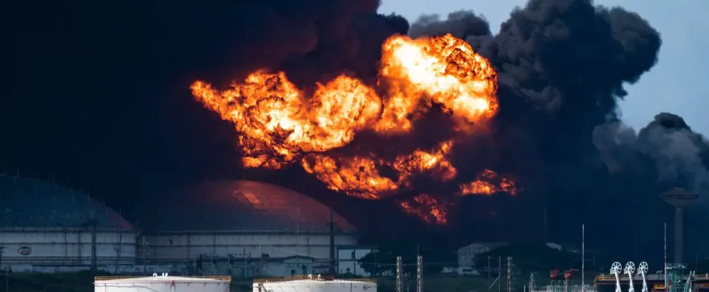 [EN IMAGES] Cuba: At least one dead in massive fire at oil depot