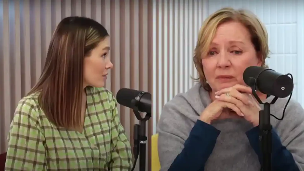 Frances Castel chokes back tears as she tells Maripier Morin about her daughter