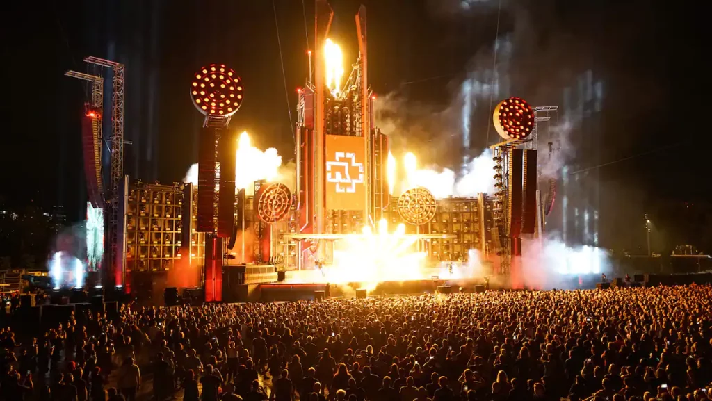 Heard for miles around, Rammstein's blast burst into disarray