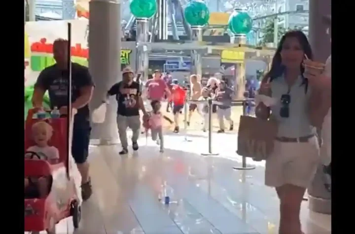 Scenes of panic after gunshots at America's largest mall