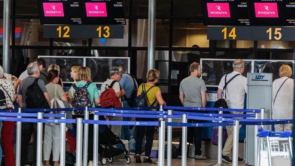 There has been a rush for plane tickets to leave Russia since Putin announced