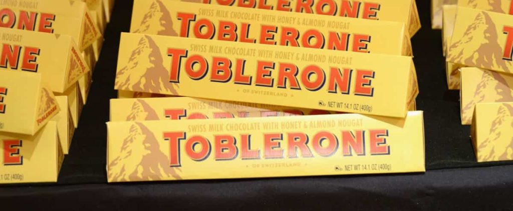 Gone is the iconic mountain of Toblerone chocolate