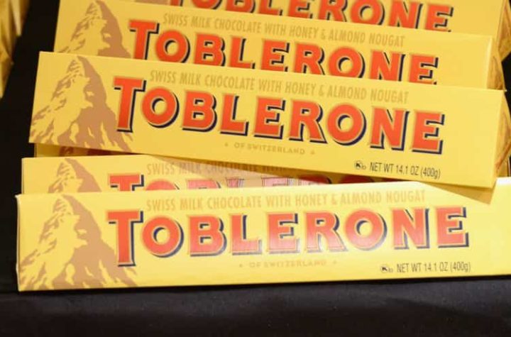 Gone is the iconic mountain of Toblerone chocolate