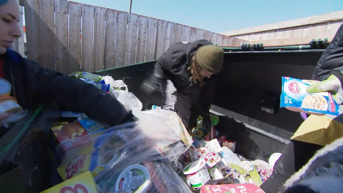 Open grocery stores and dumpsters full of food