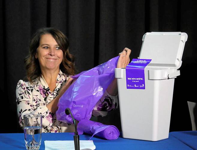 No, purple bags are not recyclable