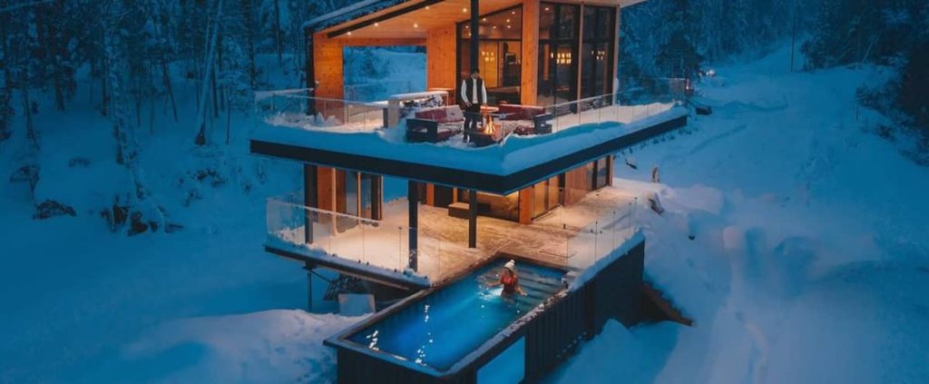 New chalet with a view and heated pool for rent near Quebec