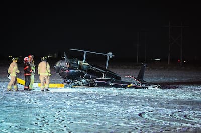 A helicopter crashed in Monteregi