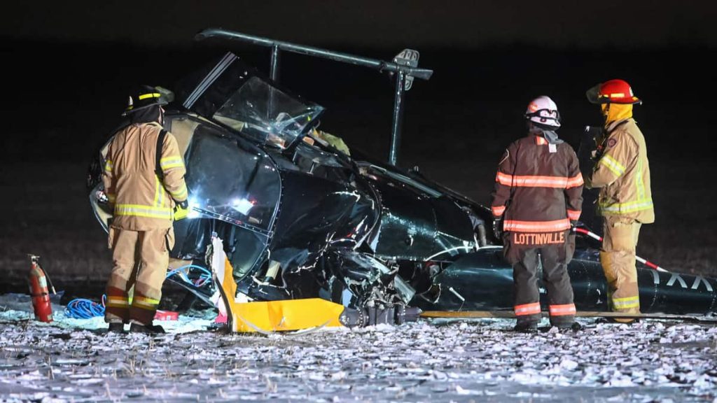 A helicopter crashed in Monteregi