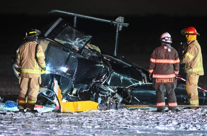 A helicopter crashed in Monteregi