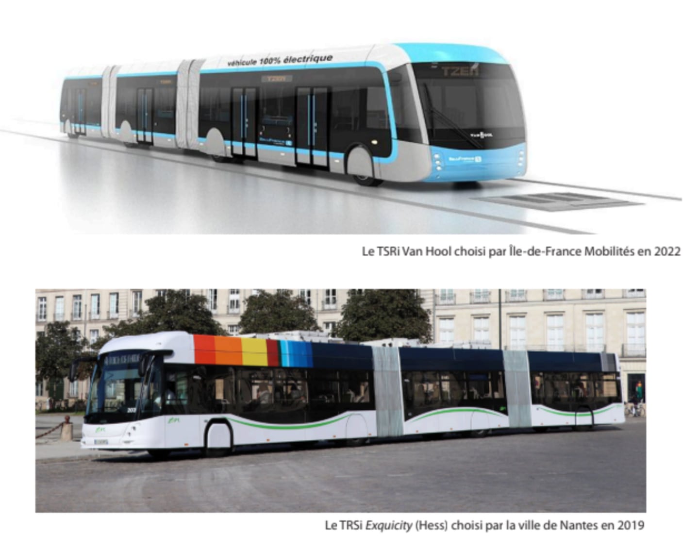 Smart trackless tram illustrations