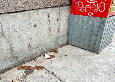 Garbage on St-Denis street