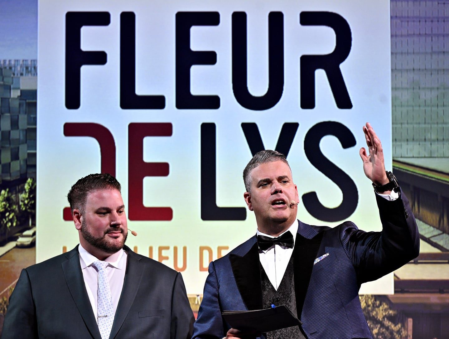 Jonathan and William Trudel during the official unveiling of the Fleur de Lys project last June.