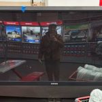 In the photo  Customer returns 2002 television to Costco