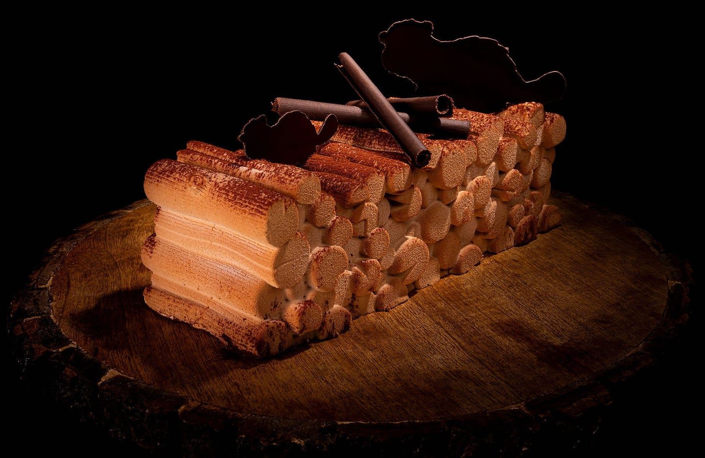 A Christmas log from Catherine Mera Patisserie from 2023.
