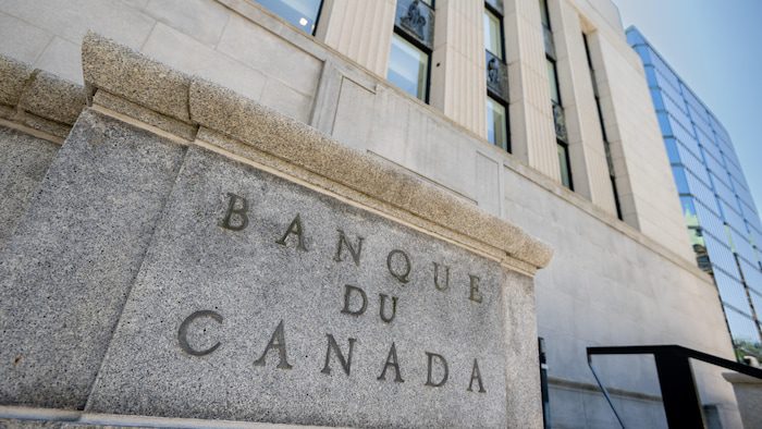 Facade of the Bank of Canada building in Ottawa.