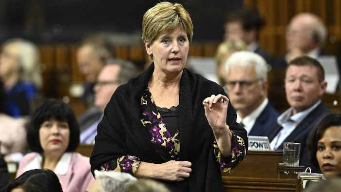 A minister standing in the Commons.