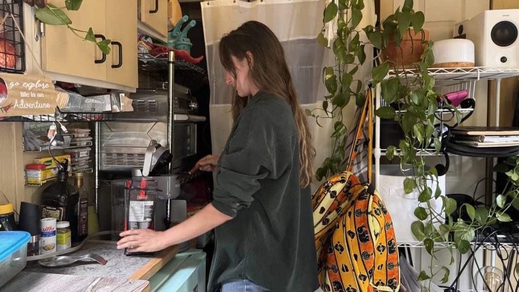 "It does me a lot of good": She escapes the pressures of the city to live in a 96-square-foot forest